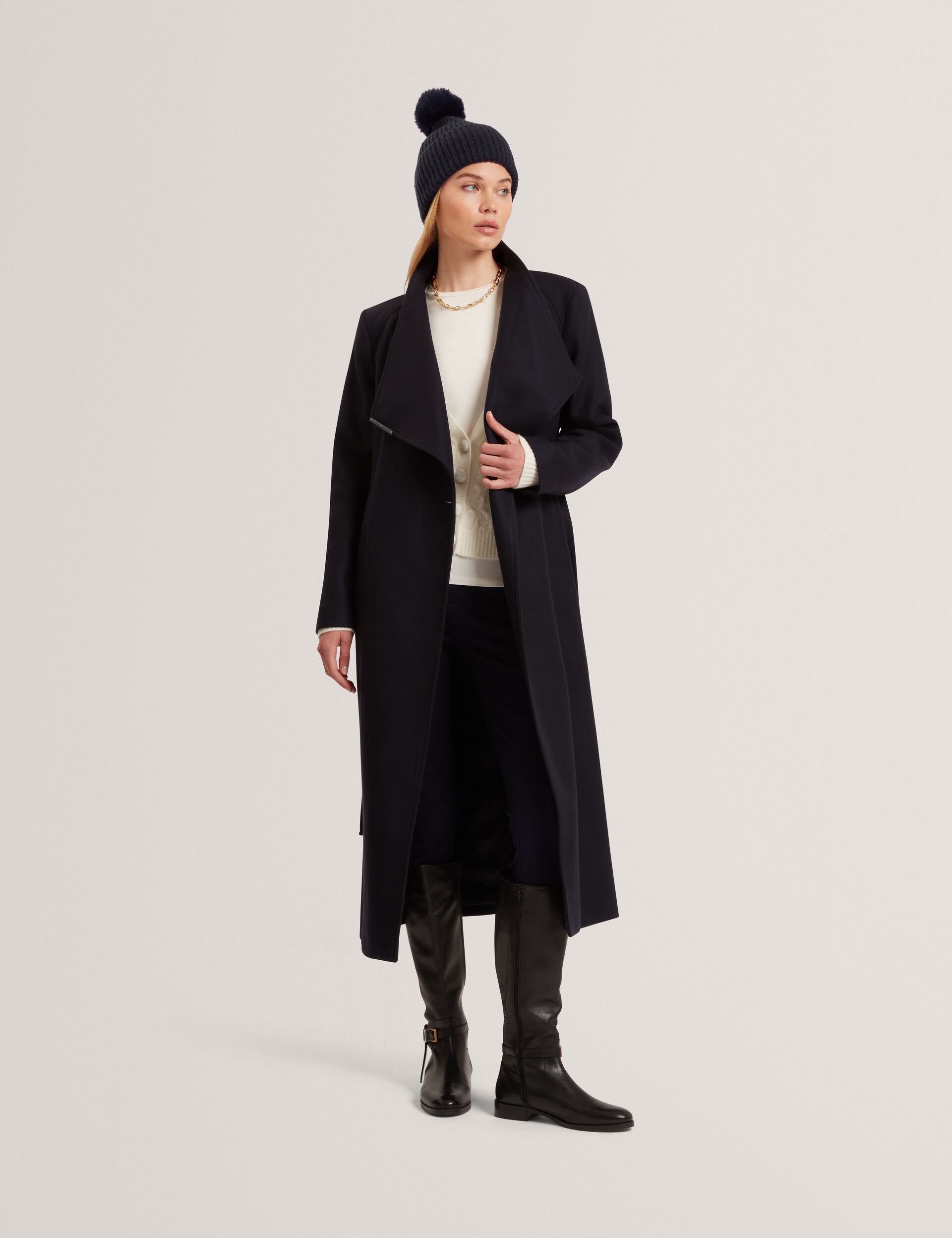 Women|Sale ROSELL Longline Belted Wool Wrap Coat - Ted Baker
