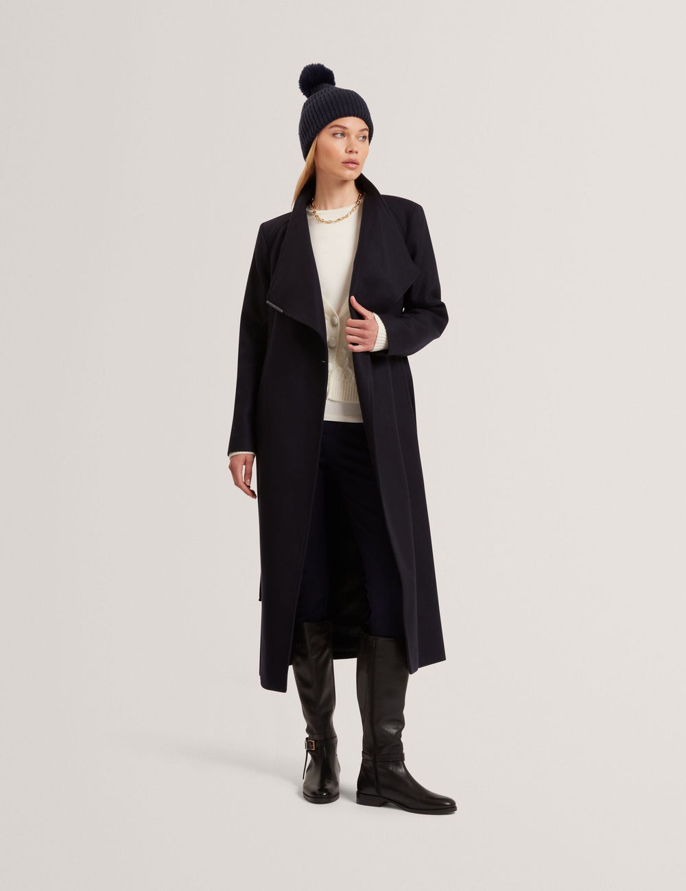 Women|Sale ROSELL Longline Belted Wool Wrap Coat - Ted Baker