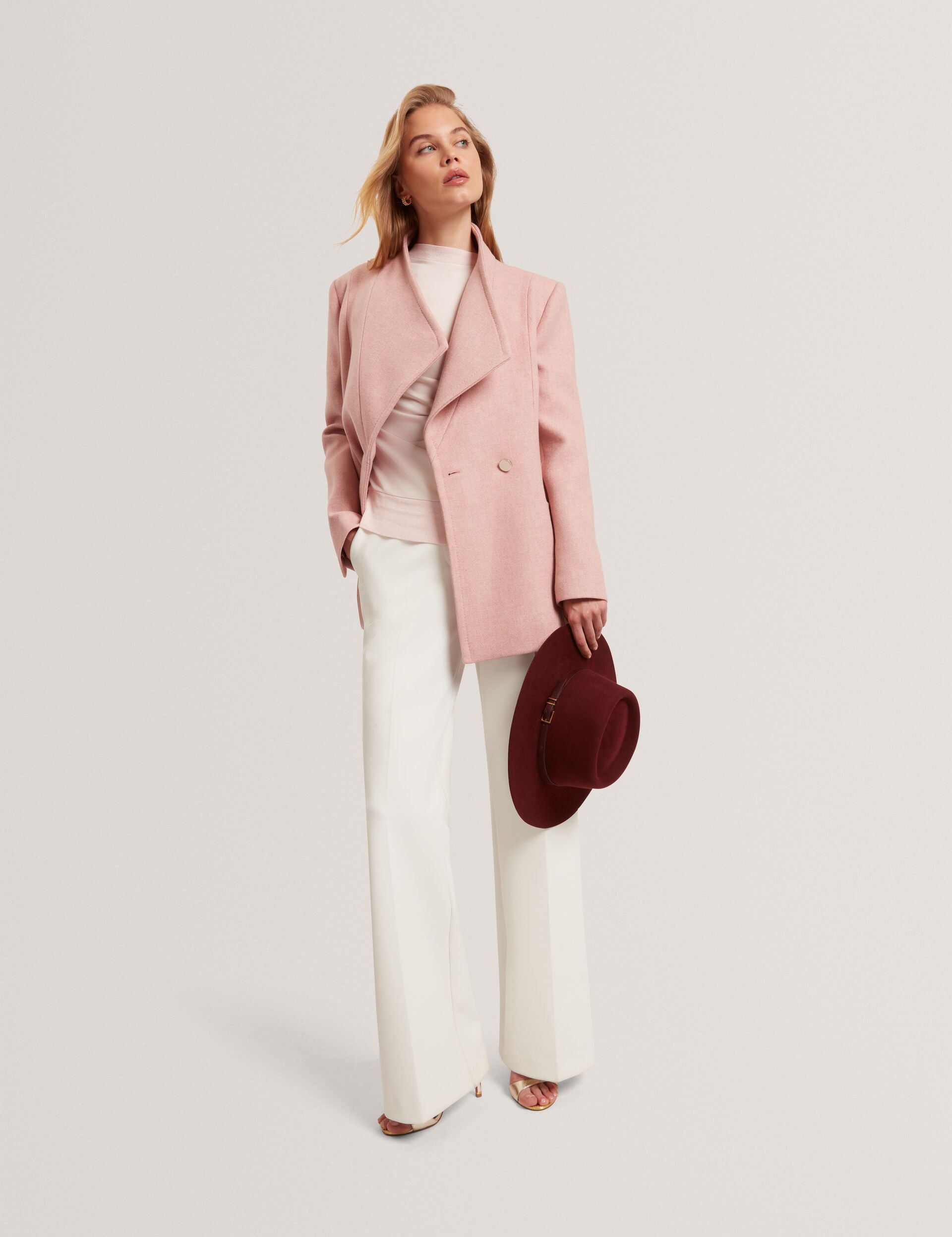 Women|Sale EVIGNA Wool Rich Hourglass Short Wrap Coat - Ted Baker