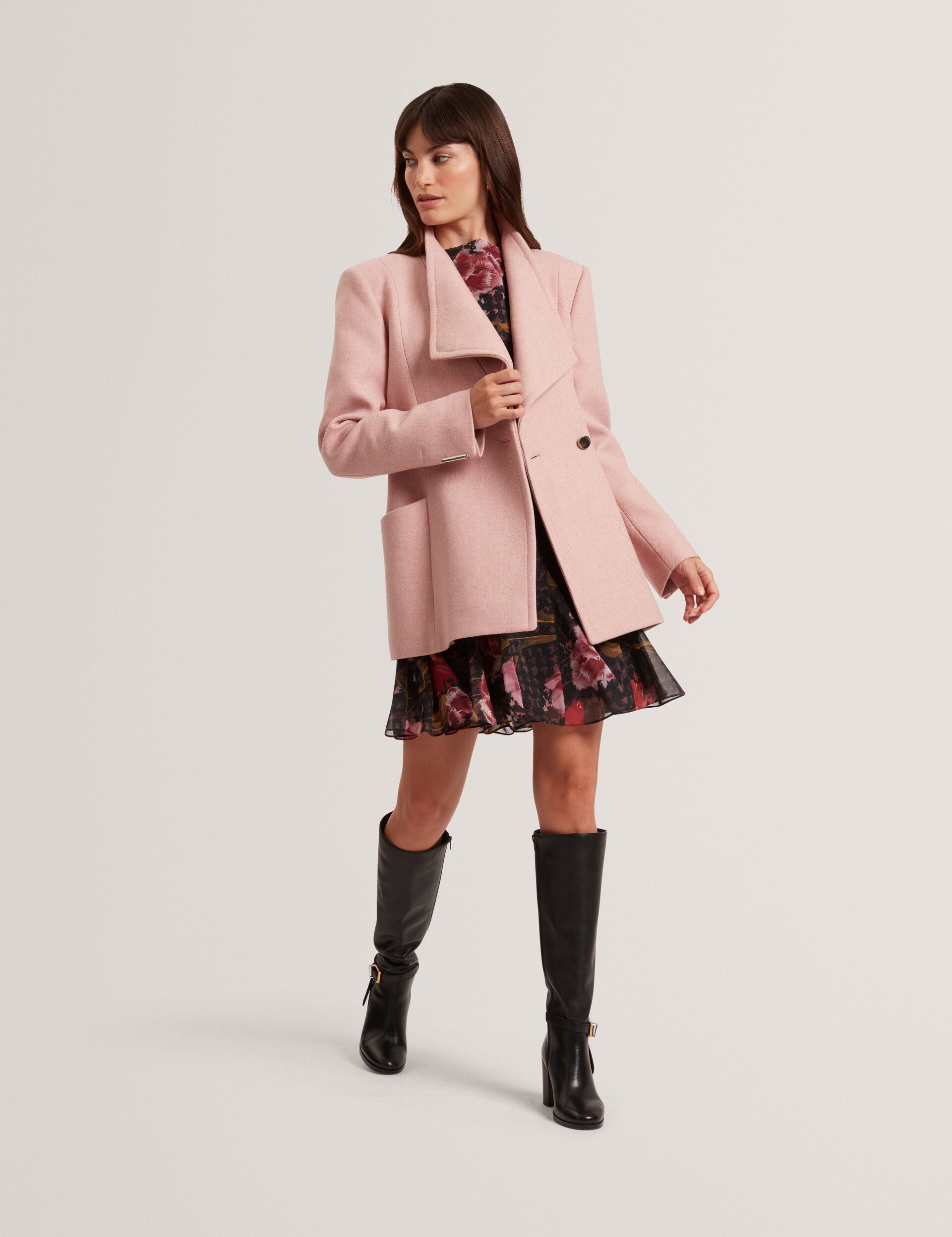 Women|Sale EVIGNA Wool Rich Hourglass Short Wrap Coat - Ted Baker
