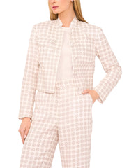 Women|Sale CROPPED STRUCTURED POCKET DETAIL JACKET - New Ivory - Ted Baker