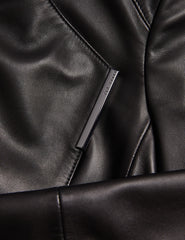 Women RIYOZE - Wrap Front Cropped Leather Jacket - Ted Baker