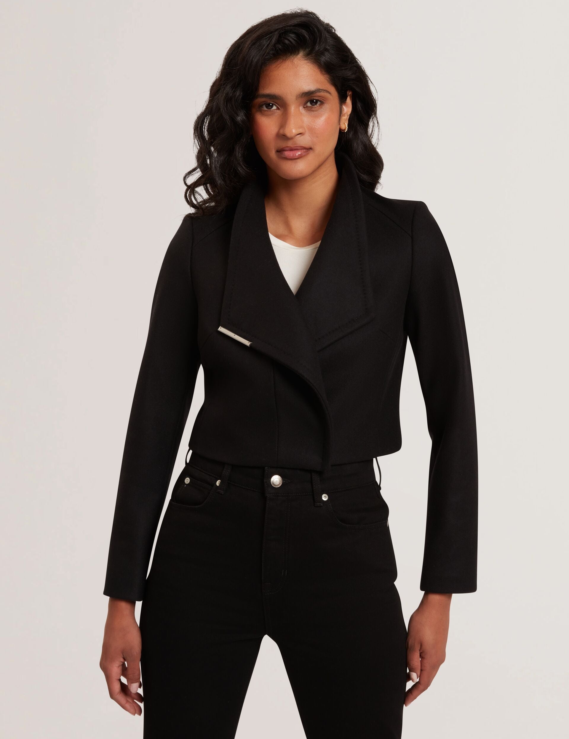 Women|Sale ROSECEE Tailored Cropped Wool Wrap Jacket - Ted Baker