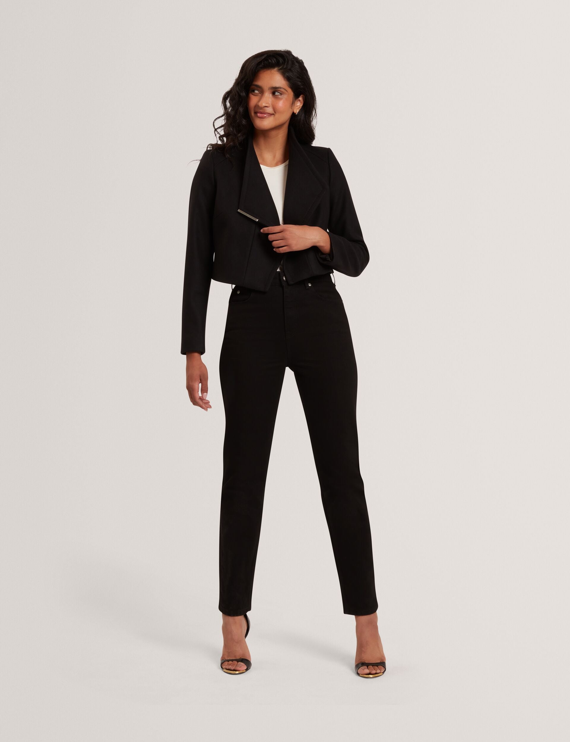 Women|Sale ROSECEE Tailored Cropped Wool Wrap Jacket - Ted Baker
