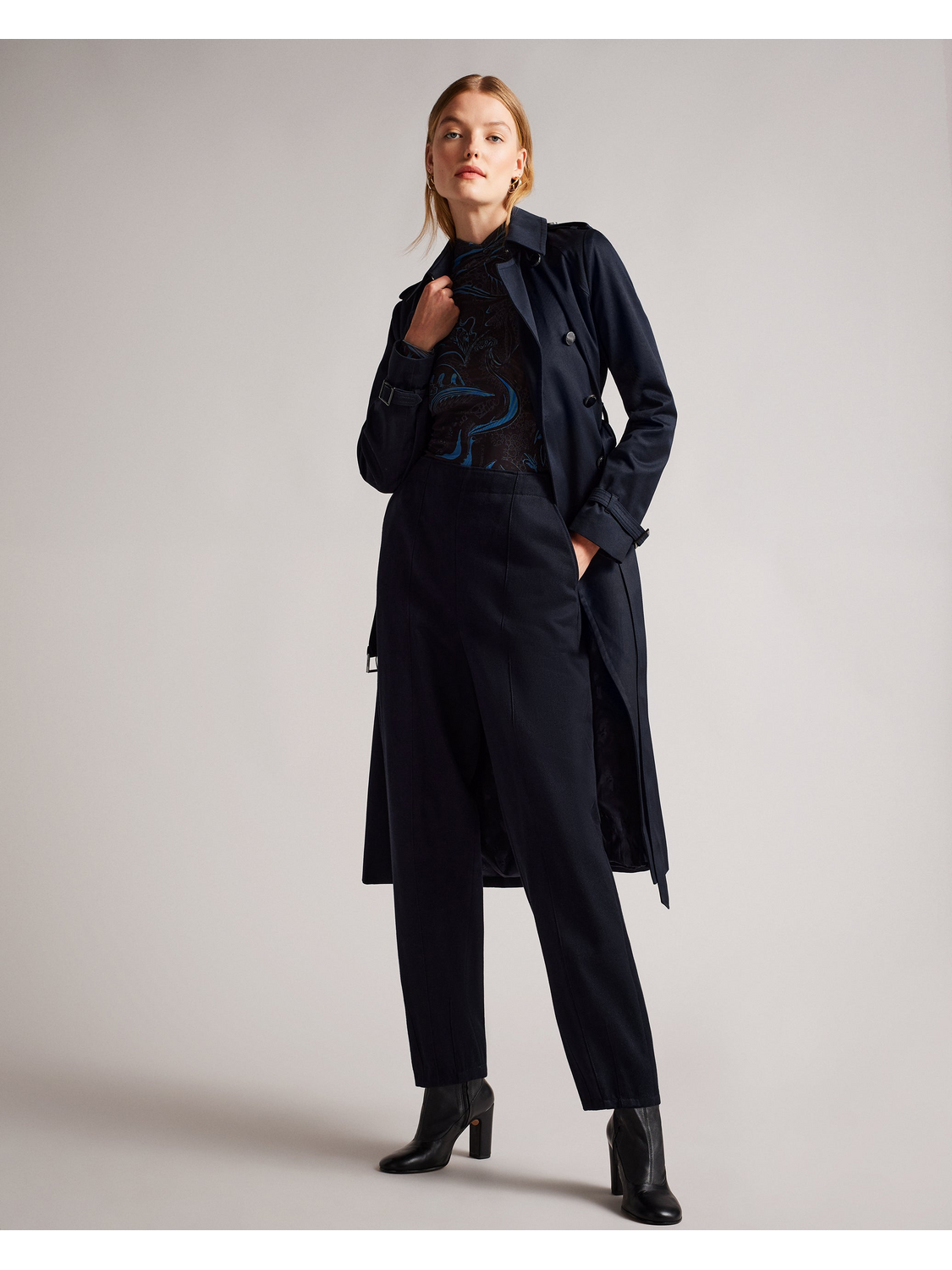 Women ROBBII - Lightweight Showerproof Belted Trench Coat - Ted Baker