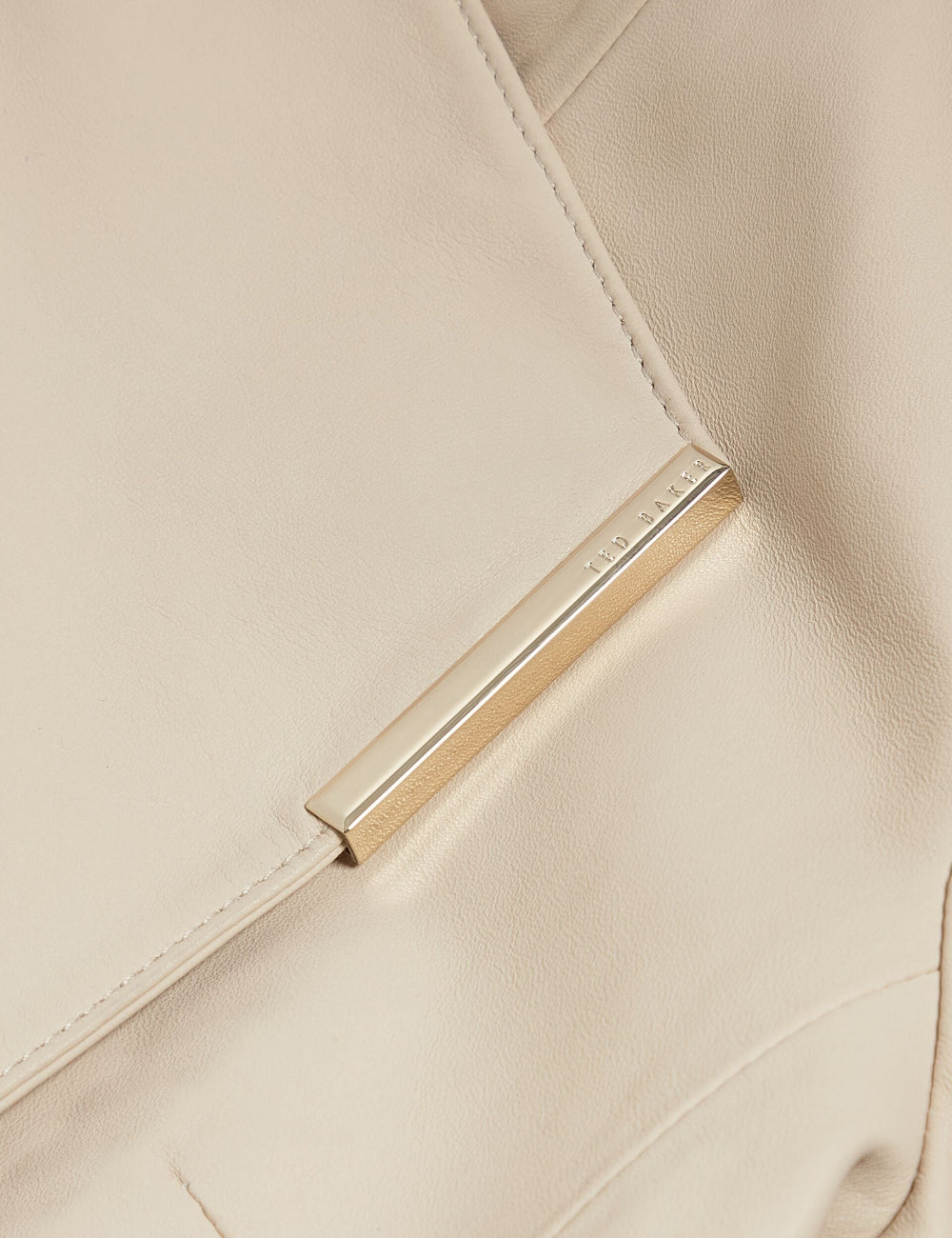 Women RIYOZE - Wrap Front Cropped Leather Jacket - Ted Baker