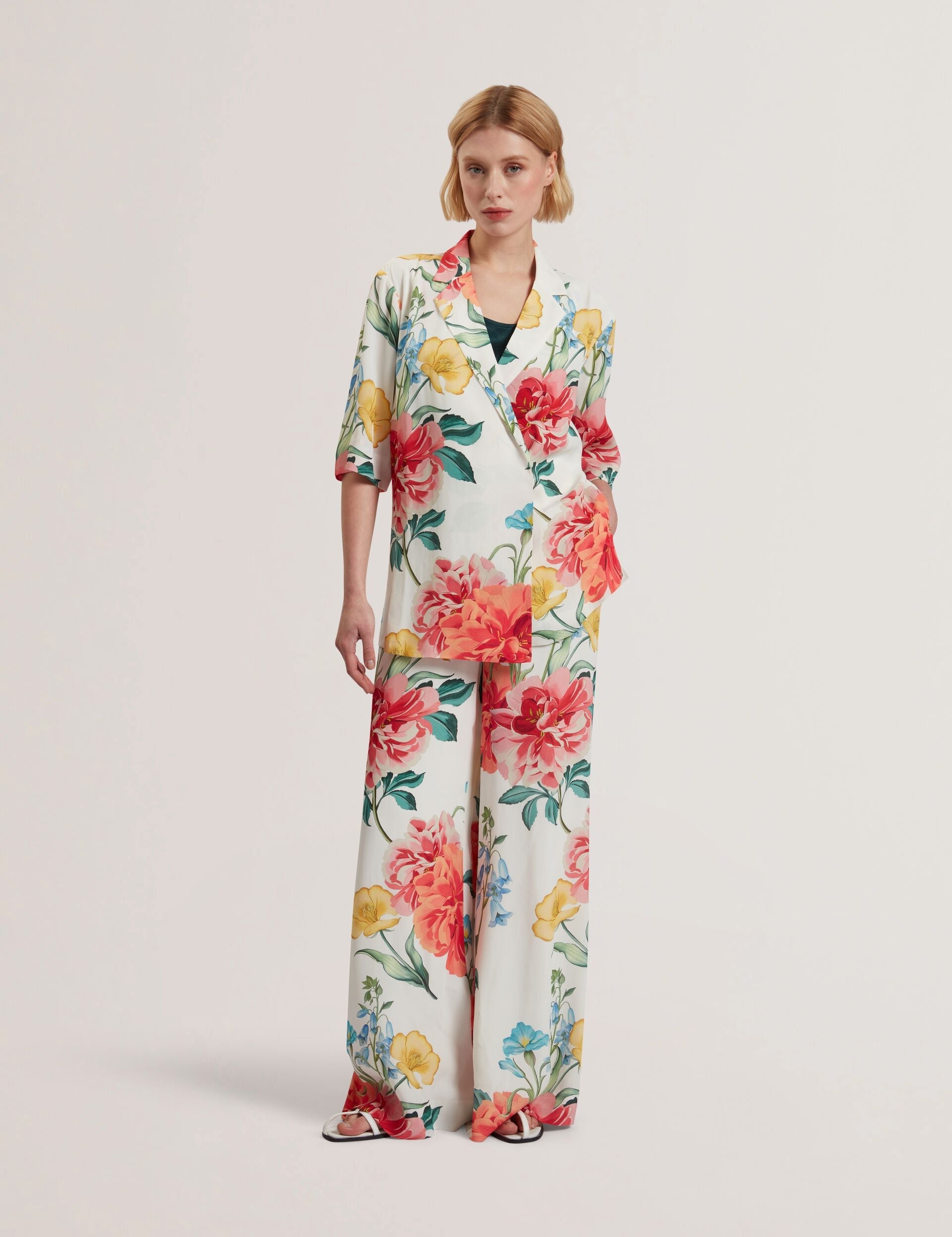 Women NYMPHA - Floral Short Sleeve Oversized Blazer - Ted Baker