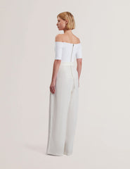 Women ANGELIY - Bardot Knit Top Wide Leg Belted Jumpsuit - Ted Baker