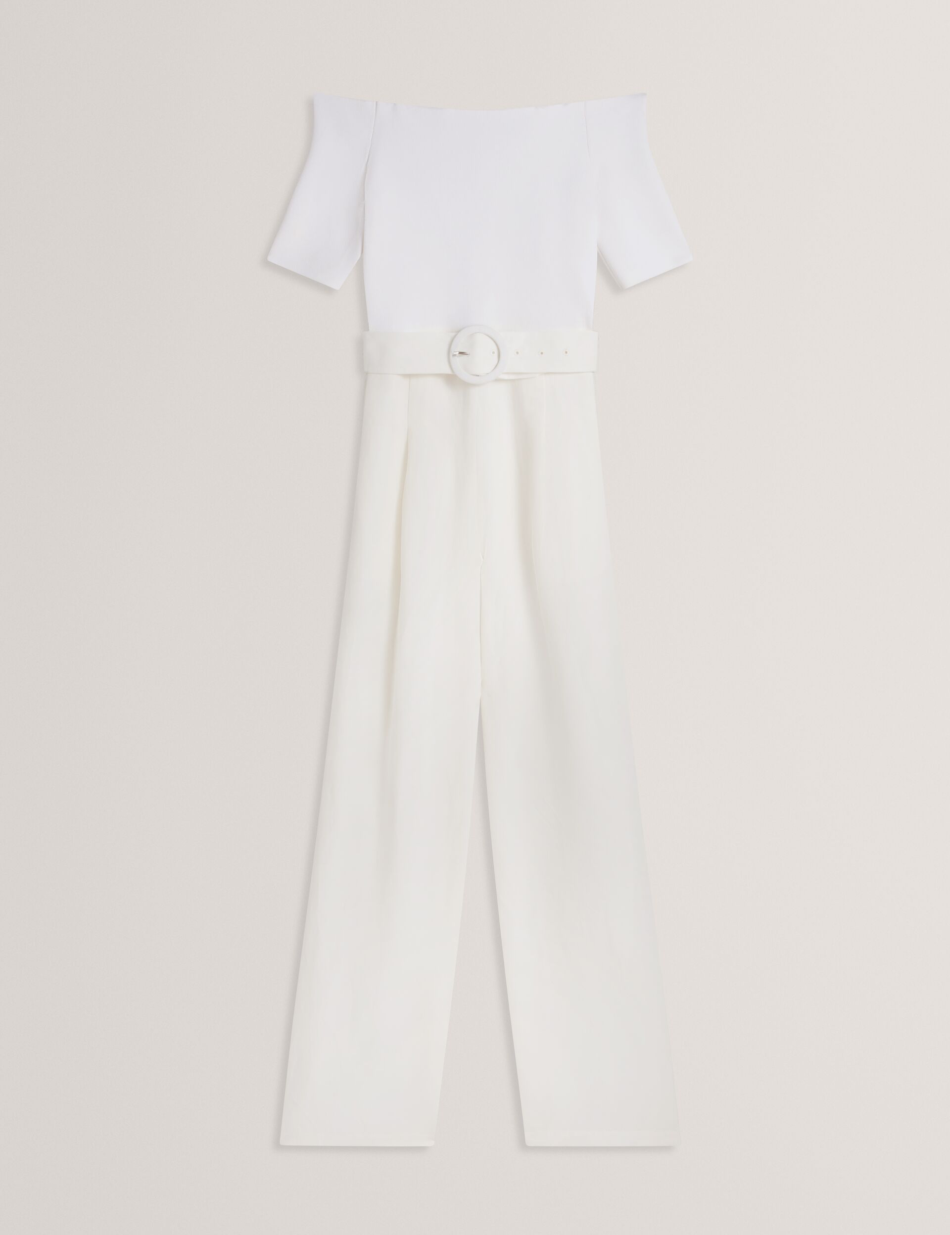 Women ANGELIY - Bardot Knit Top Wide Leg Belted Jumpsuit - Ted Baker
