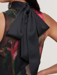 Women KINSALA - Printed Neck Tie Detail Wide Leg Jumpsuit - Ted Baker
