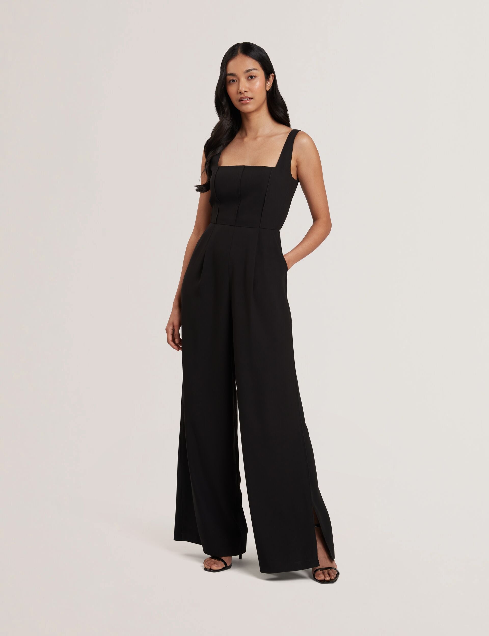 Women INUJ - Panelled Wide Leg Tailored Jumpsuit - Ted Baker