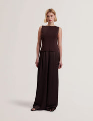 Women RAYYNA - Wide Leg Satin Jumpsuit With Knitted Tank - Ted Baker