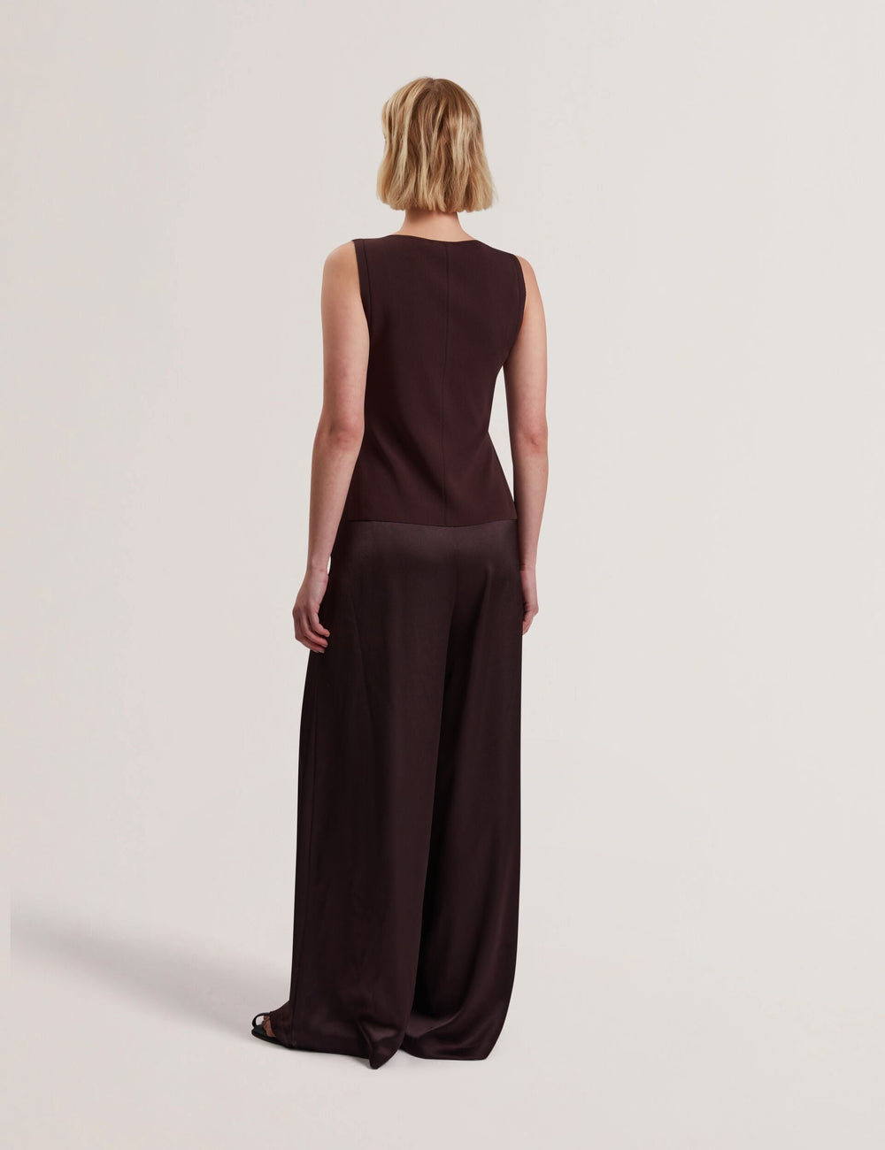 Women RAYYNA - Wide Leg Satin Jumpsuit With Knitted Tank - Ted Baker