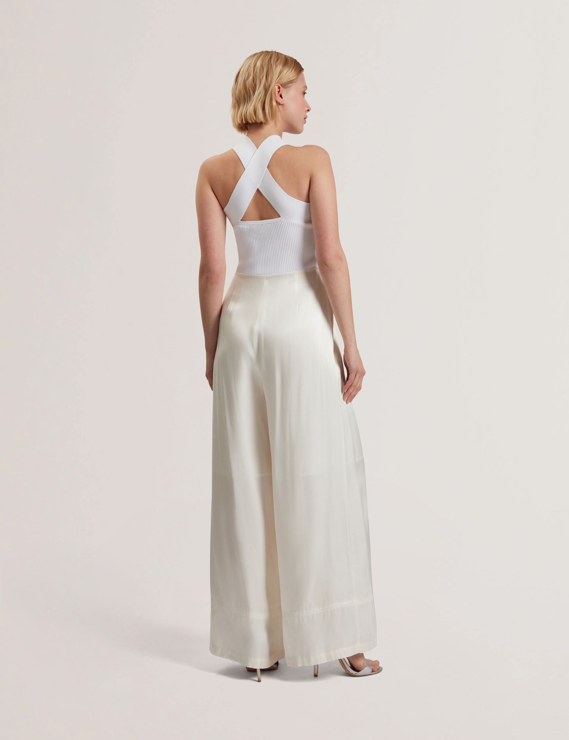 Women BAIBLU - Halter Neck Knit Bodice Jumpsuit - Ted Baker
