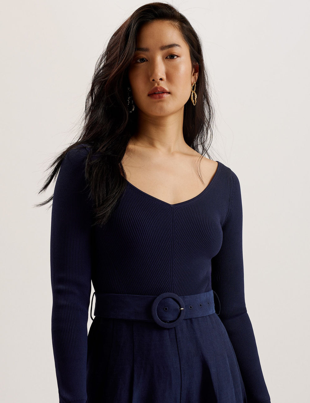 Women AGATEA - Off Shoulder Belted Wide Leg Jumpsuit - Ted Baker