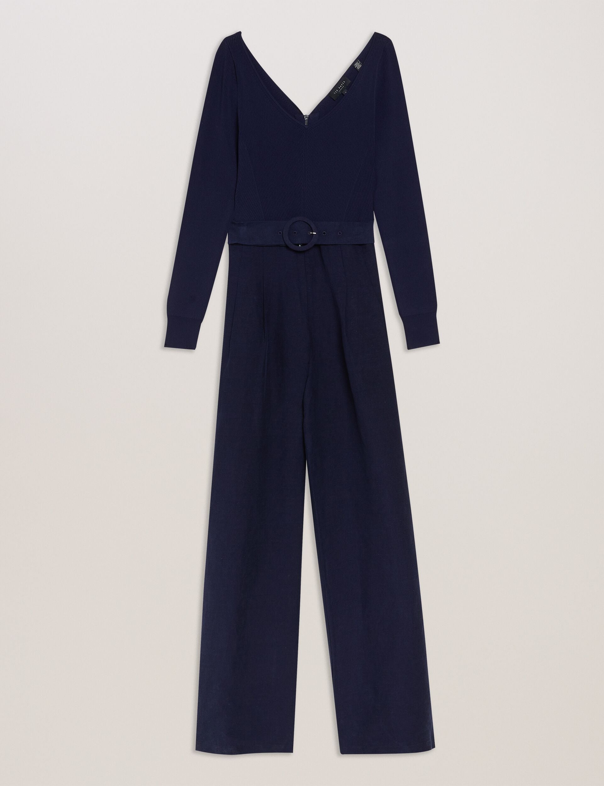 Women AGATEA - Off Shoulder Belted Wide Leg Jumpsuit - Ted Baker