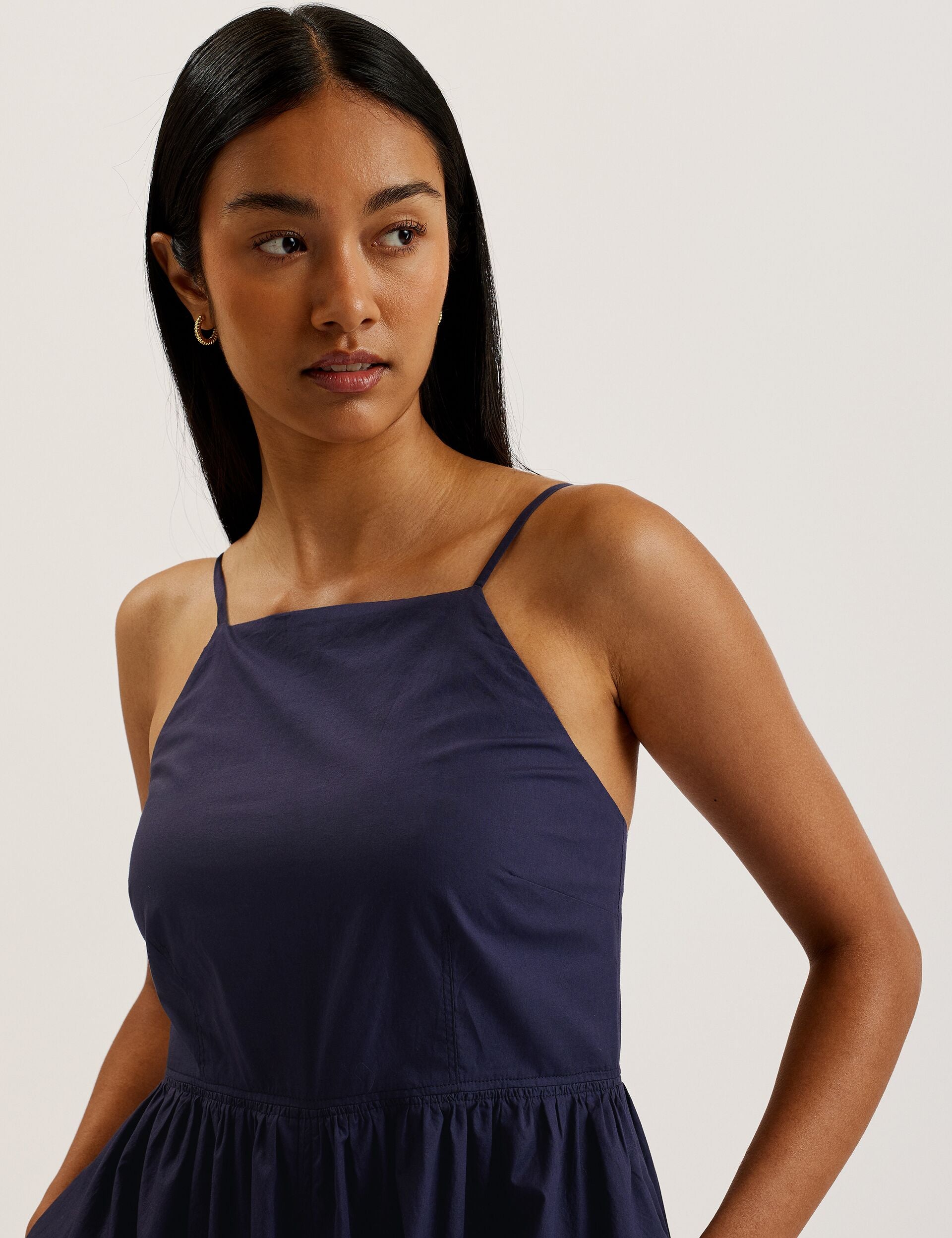 Women EZE - Squared Neck Strappy cross over Jumpsuit - Ted Baker