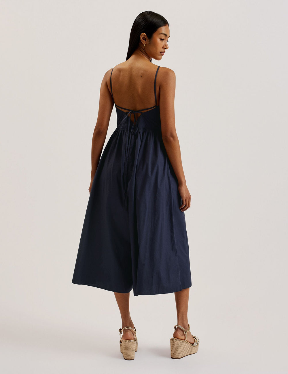 Women EZE - Squared Neck Strappy cross over Jumpsuit - Ted Baker