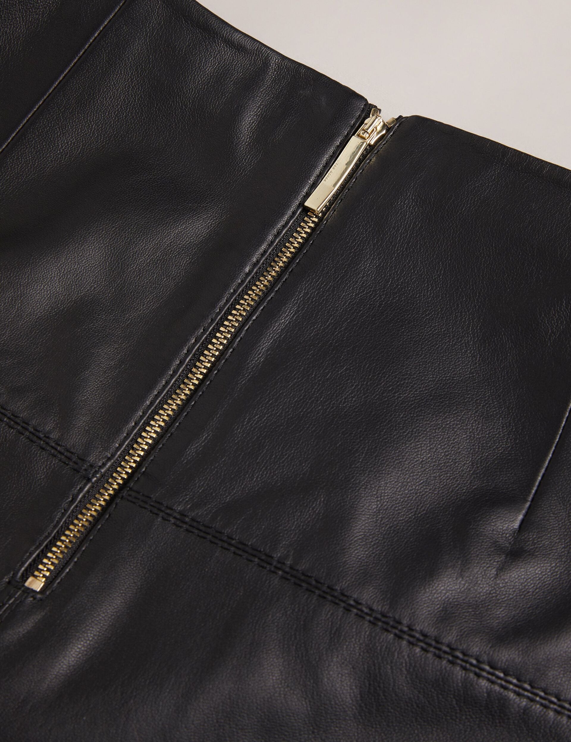 Women VALIAT - A-Line Leather Mini Skirt - Ted Baker