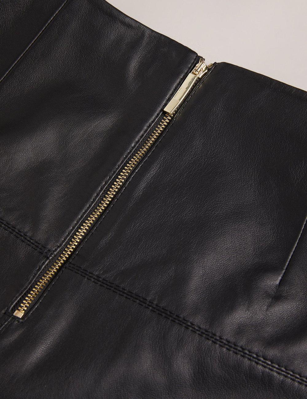 Women VALIAT - A-Line Leather Mini Skirt - Ted Baker