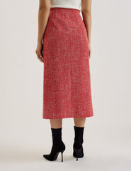 Women SUMIS - Tailored Boucle Midi Skirt With Front Slit - Ted Baker