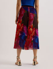 Women EVOLA - Printed Pleated Midi Skirt - Ted Baker