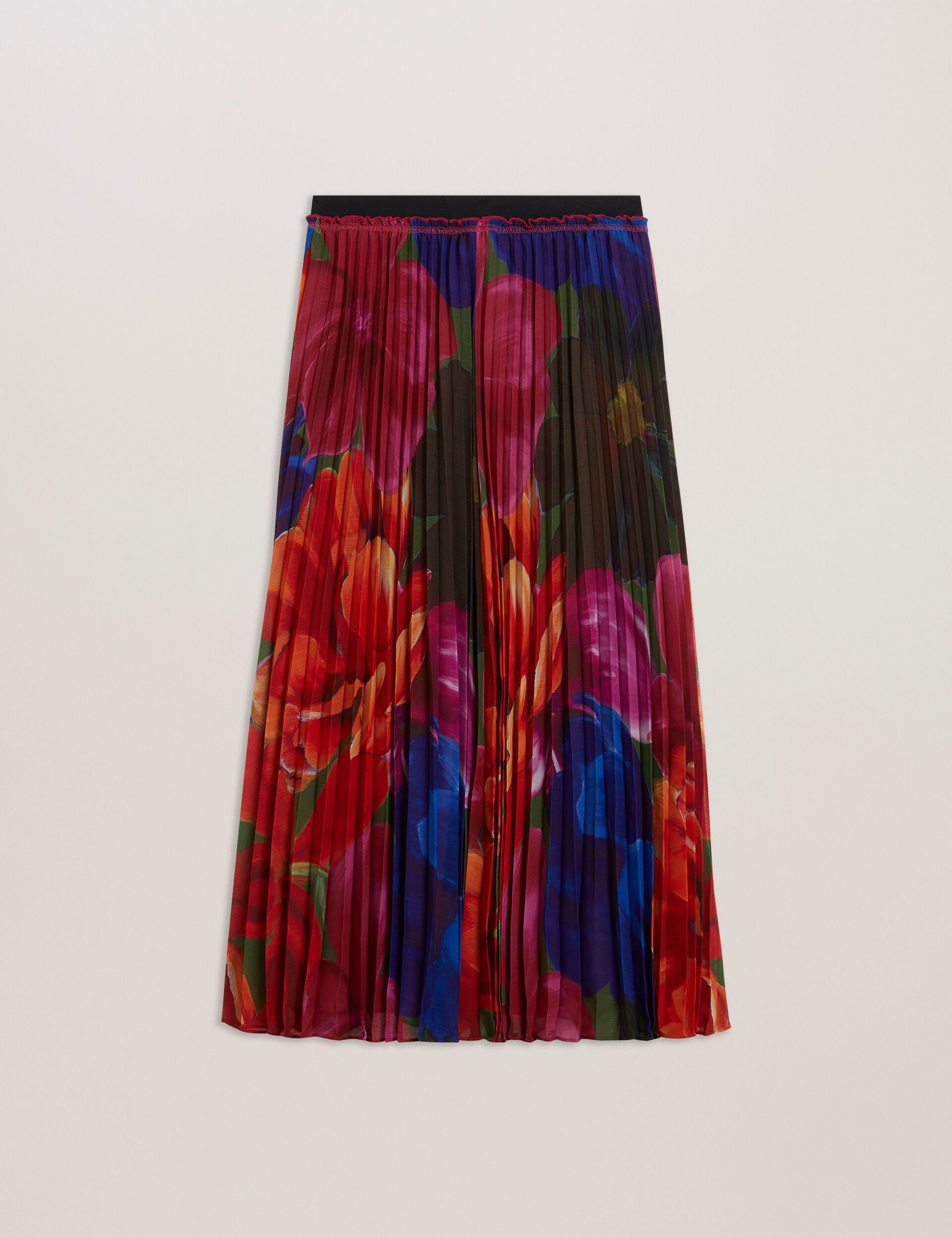 Women EVOLA - Printed Pleated Midi Skirt - Ted Baker