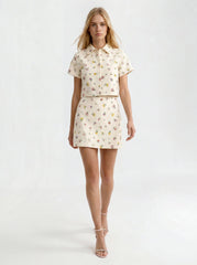 Women MARGARET Wildflower Embroidered Mini Skirt - Ted Baker