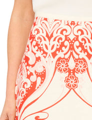 Women CARMEN Printed Detail Linen A-Line Midi Skirt - Ted Baker