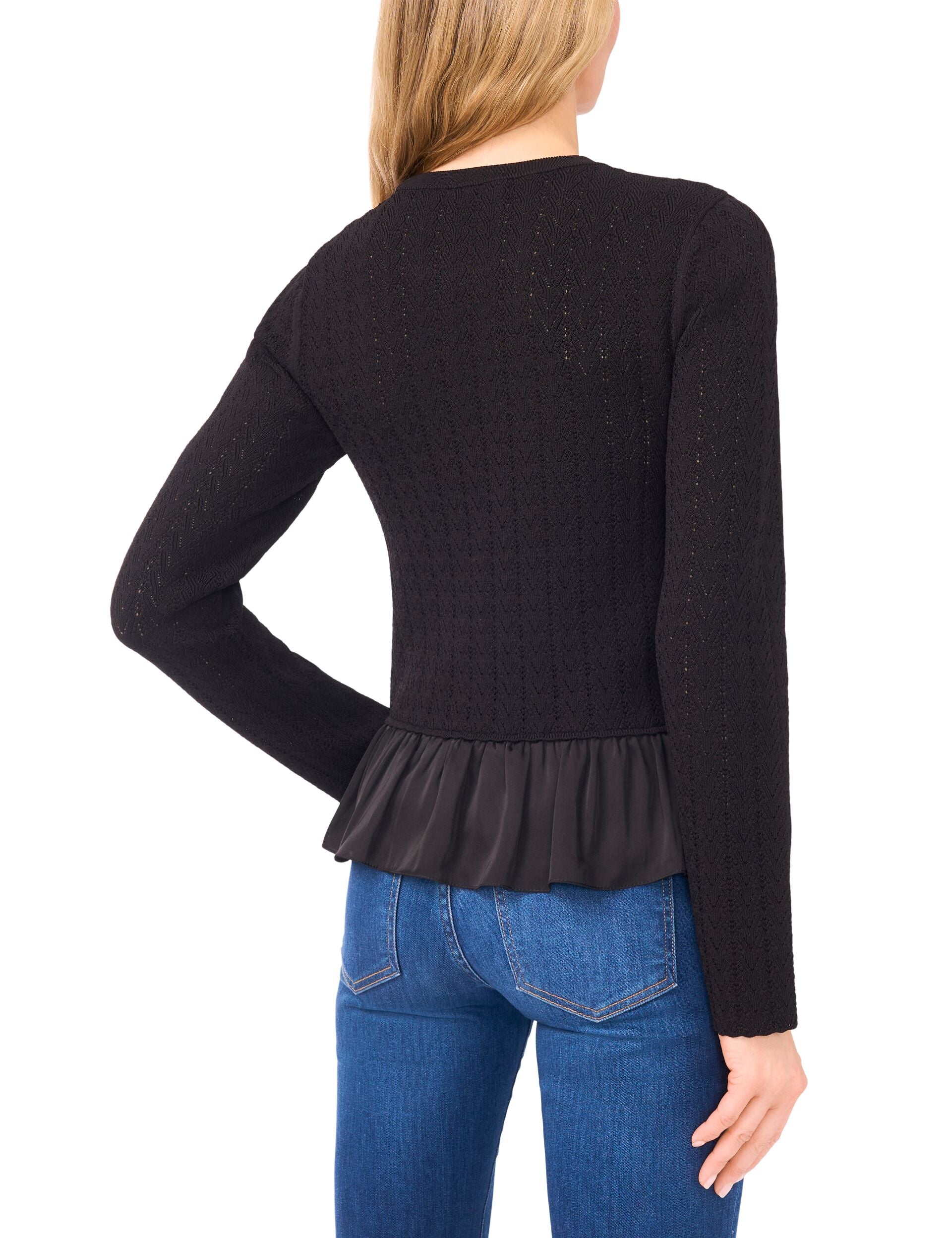Women|Sale IRENE - Long Sleeve Crew Neck with Pointelle Cable - Ted Baker