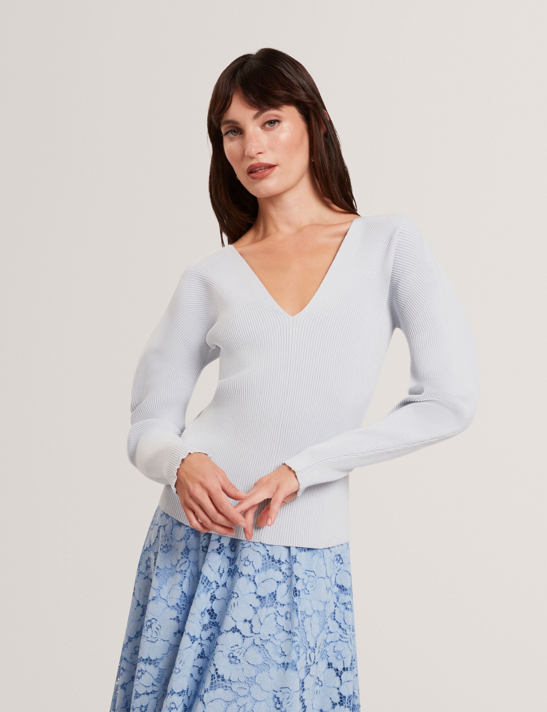 Women AMELYAA - Rib Sculpt Sleeve Sweater - Ted Baker