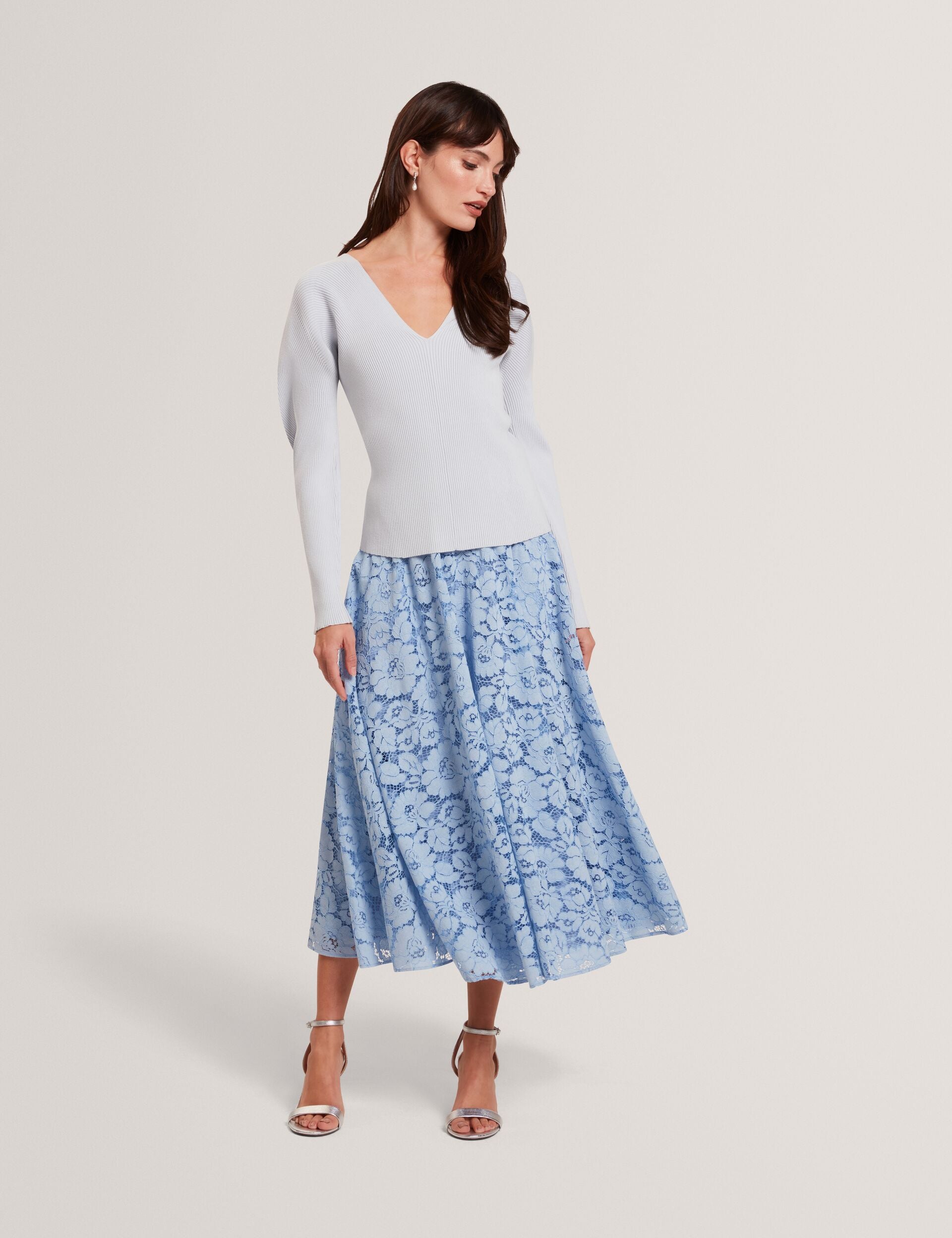 Women AMELYAA - Rib Sculpt Sleeve Sweater - Ted Baker