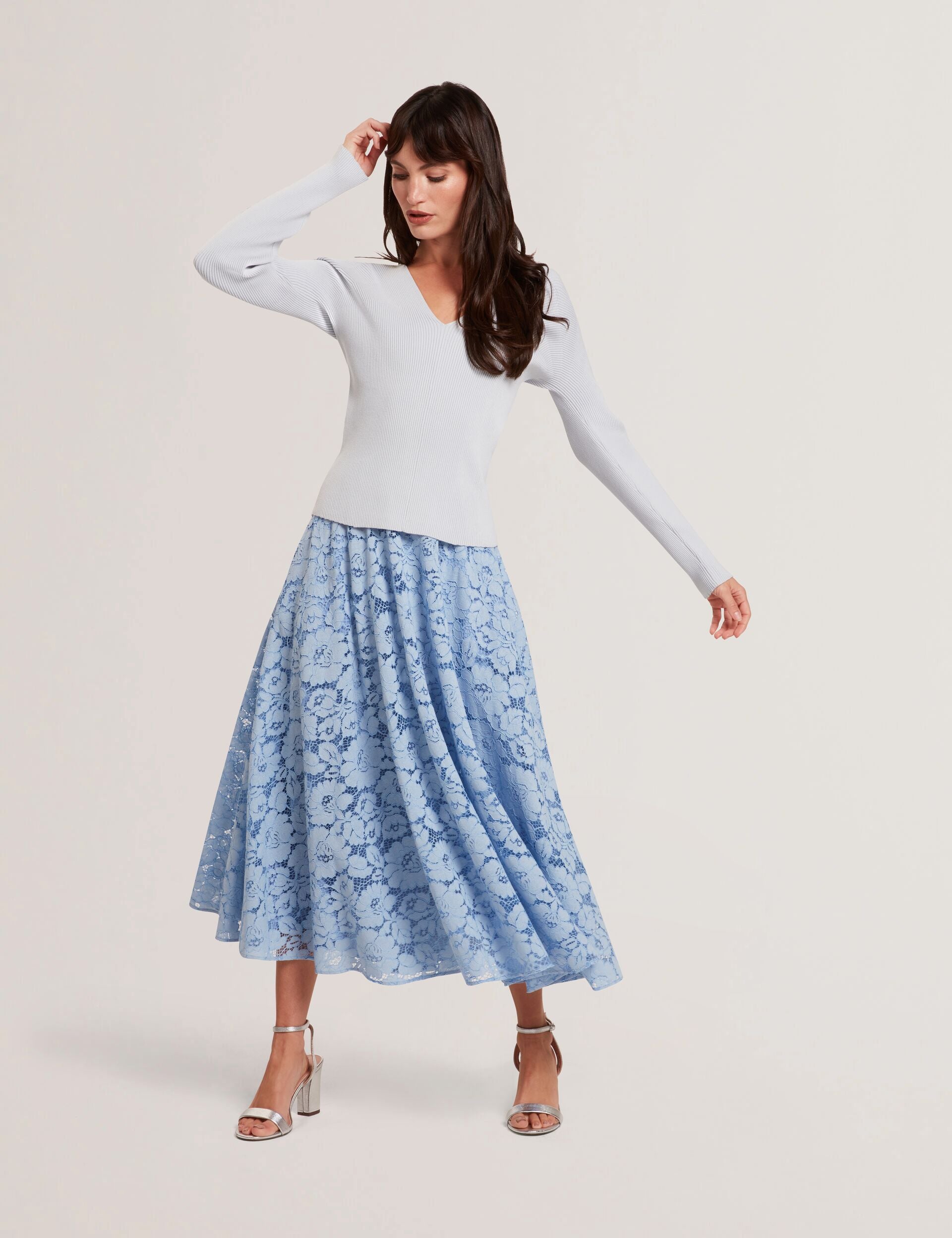 Women AMELYAA - Rib Sculpt Sleeve Sweater - Ted Baker