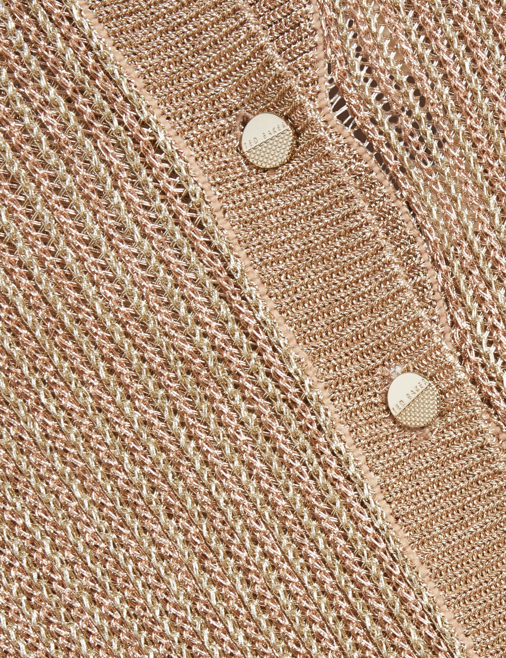 Women MANYA - Metallic Knit Cropped Cardigan - Ted Baker