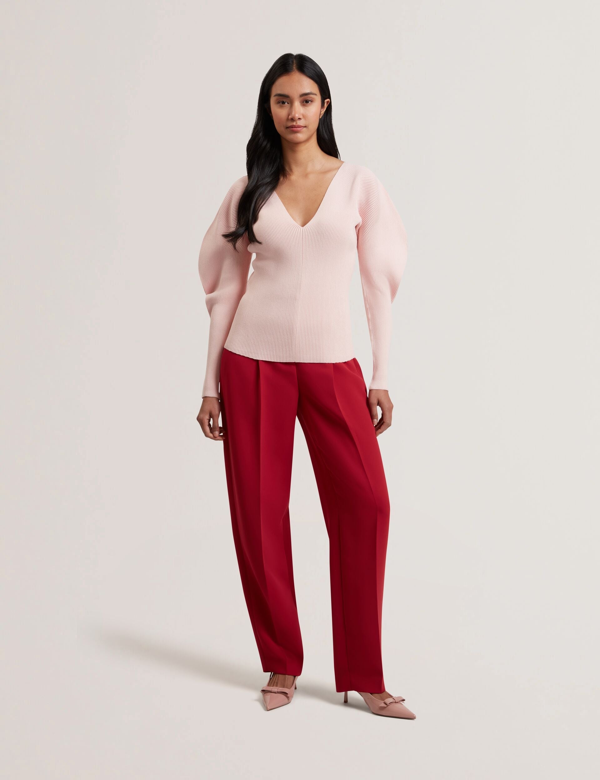Women AMELYAA - Rib Sculpt Sleeve Sweater - Ted Baker