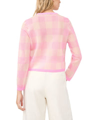 Women GRACIE Gingham Knit Crew Neck Cardigan - Ted Baker