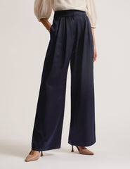 Women TEERUT - Satin Tailored Wide Flood Length Trousers - Ted Baker