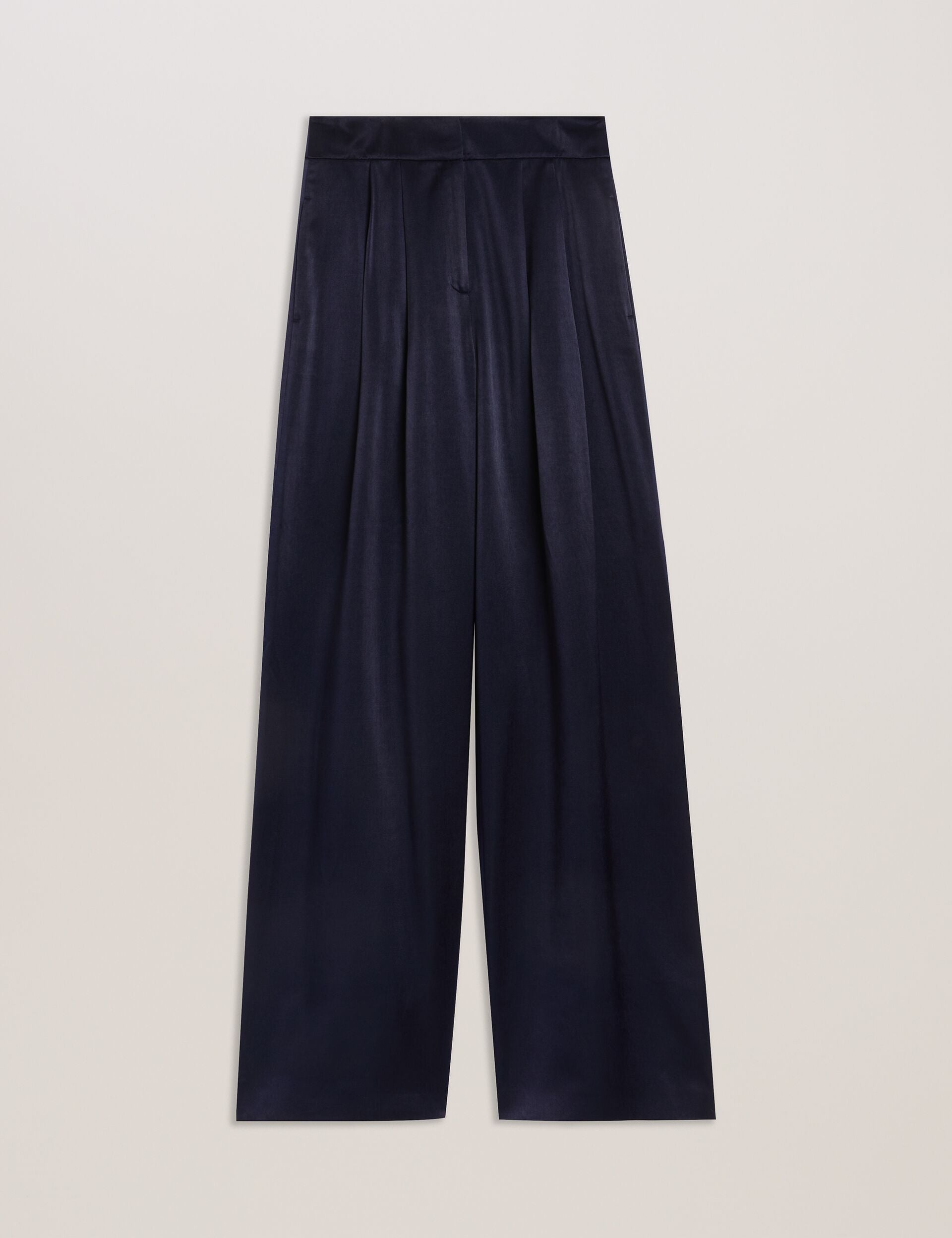Women TEERUT - Satin Tailored Wide Flood Length Trousers - Ted Baker