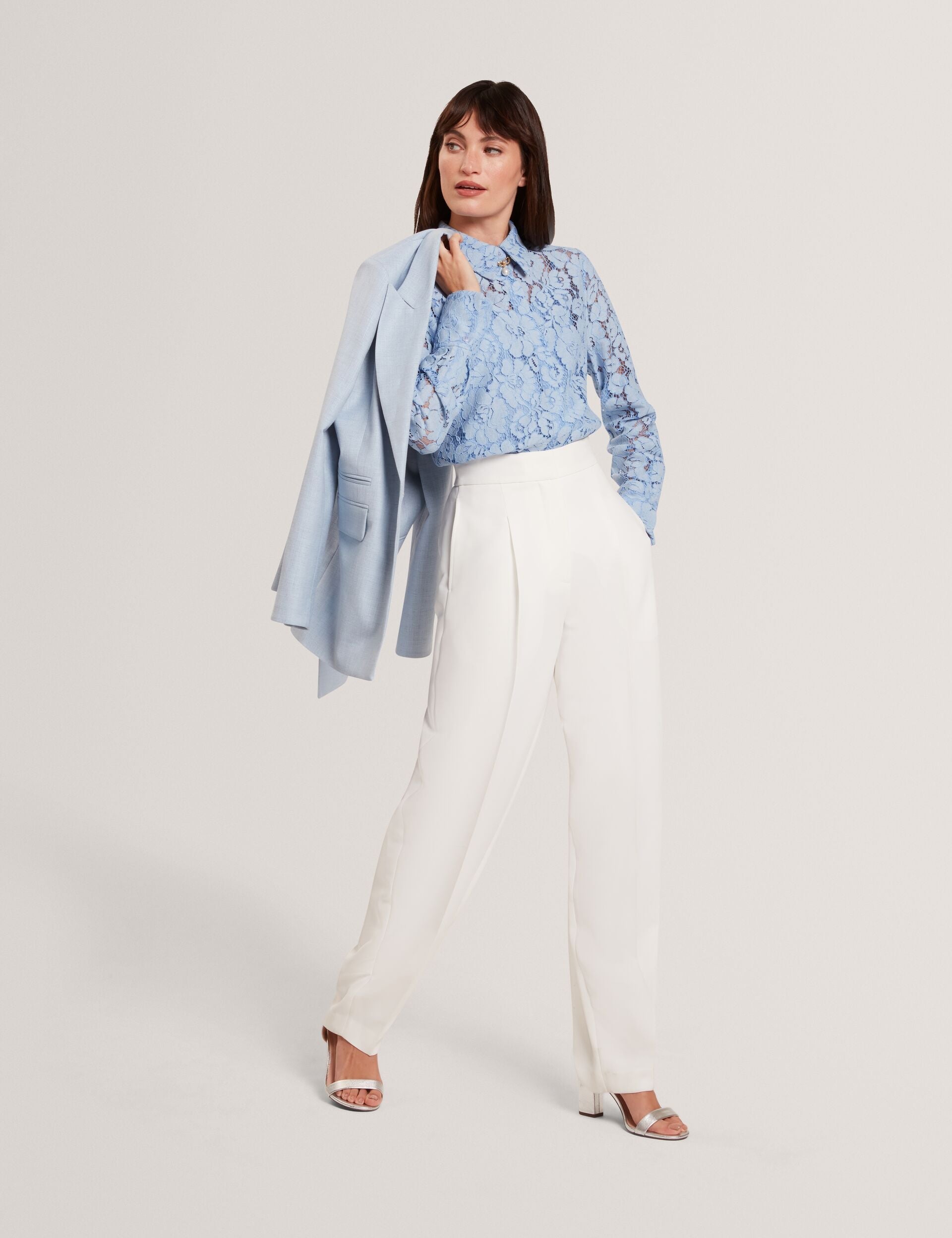 Women MORRIAT - Barrel Leg Woven Tailored Trousers - Ted Baker