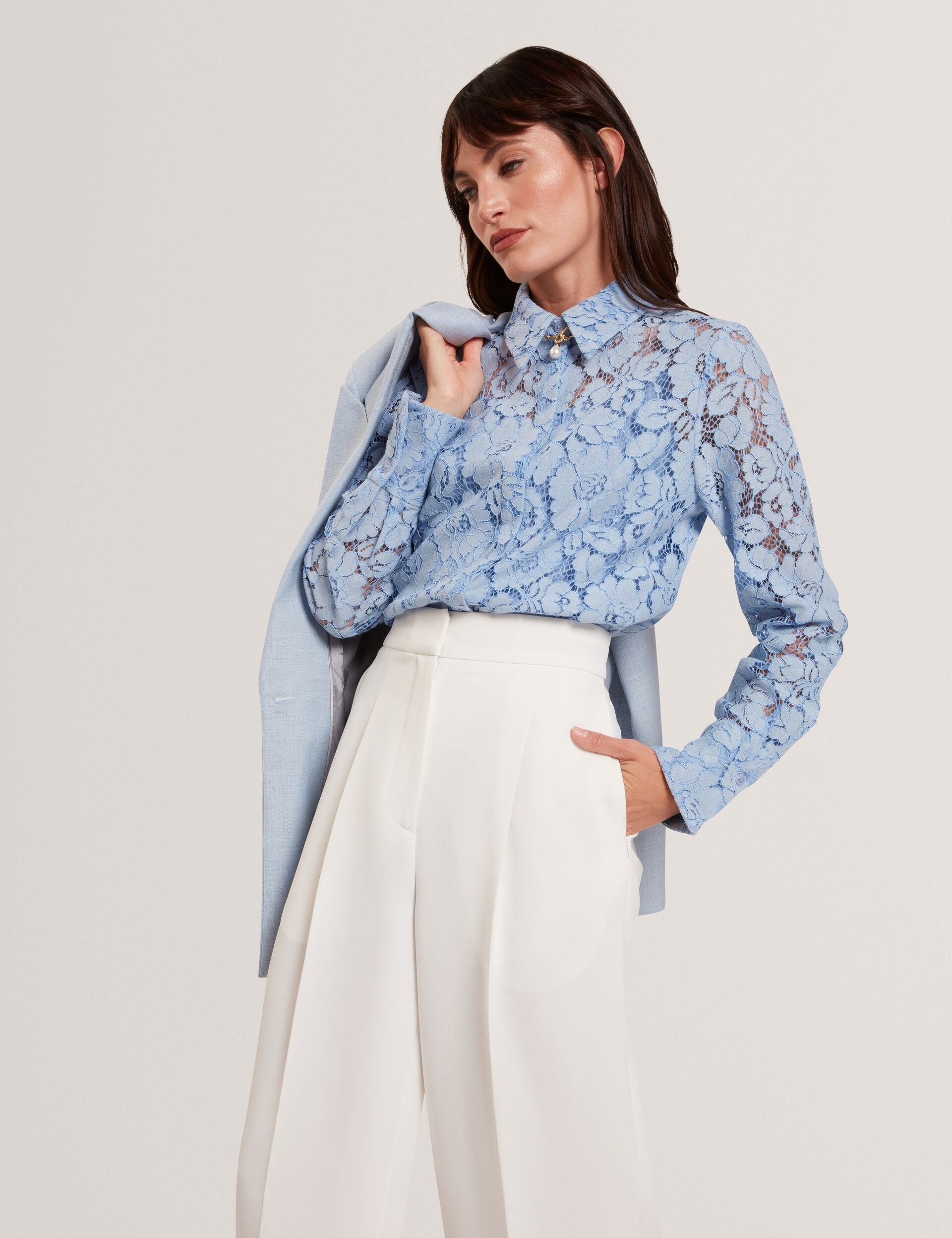 Women MORRIAT - Barrel Leg Woven Tailored Trousers - Ted Baker
