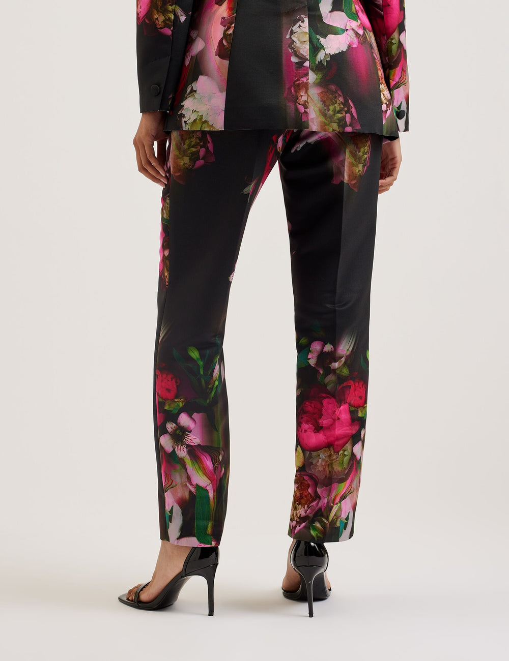 Women OKUNIT - Tapered Leg Floral Print Tailored Trousers - Ted Baker