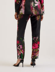 Women OKUNIT - Tapered Leg Floral Print Tailored Trousers - Ted Baker