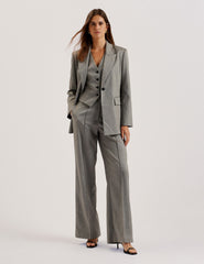 Women KOAT - Herringbone Wide Leg Tailored Trousers - Ted Baker