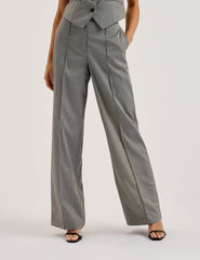 Women KOAT - Herringbone Wide Leg Tailored Trousers - Ted Baker