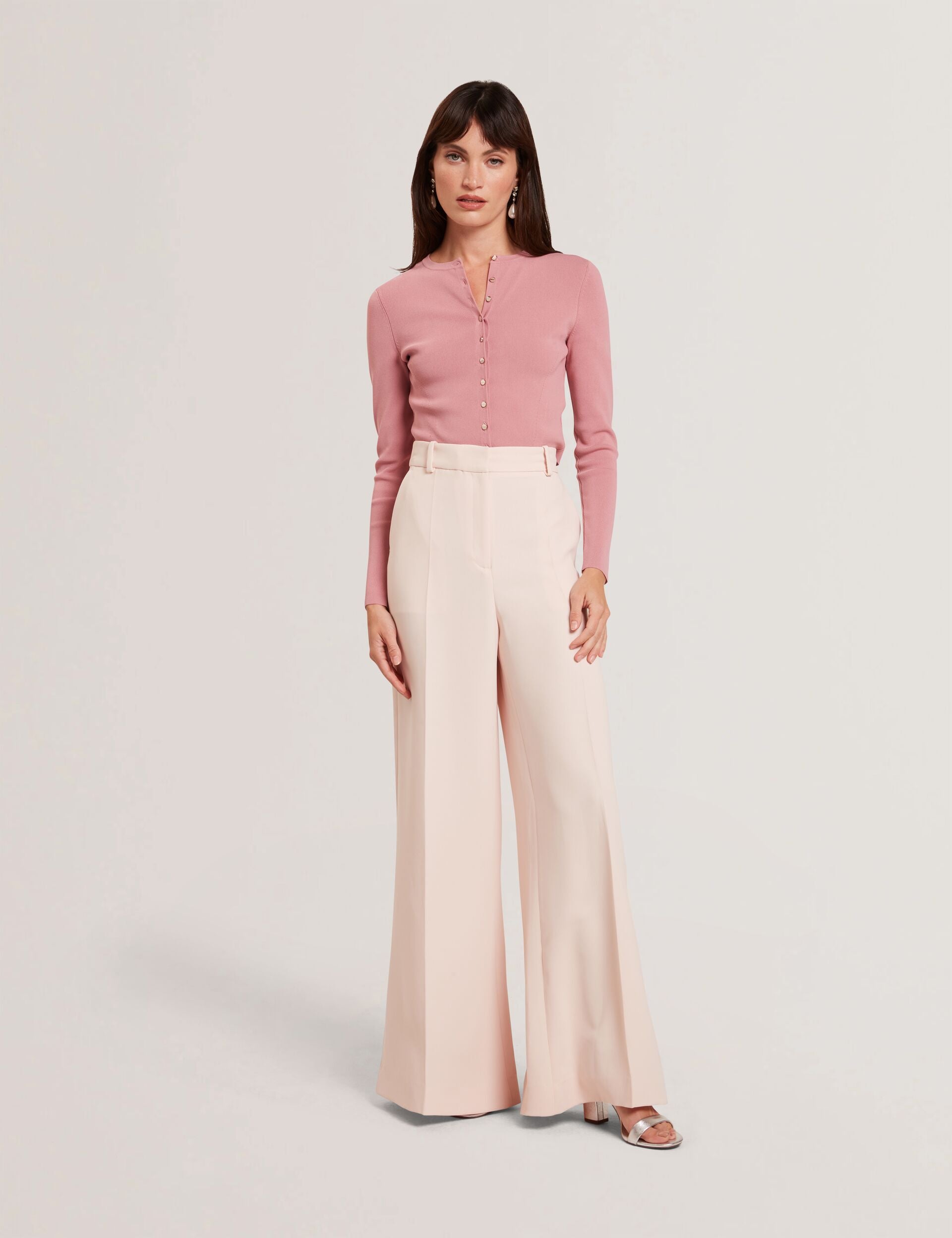 Women TRAGAT - Ultra Wide Leg Woven Tailored Trousers - Ted Baker