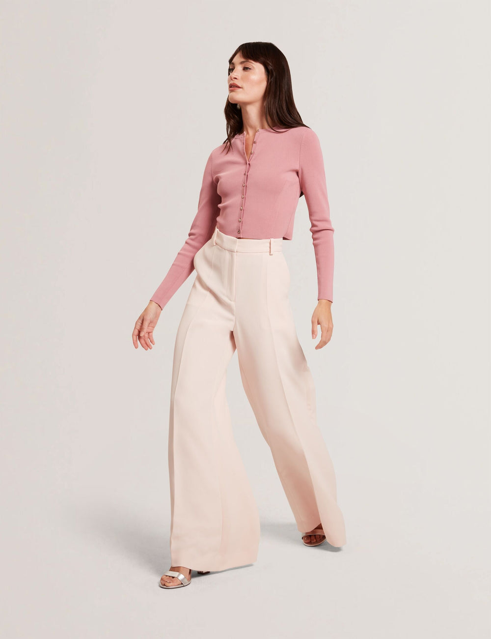 Women TRAGAT - Ultra Wide Leg Woven Tailored Trousers - Ted Baker