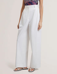 Women ZOZIA - Cotton Pleated Front Wide Leg Trousers - Ted Baker