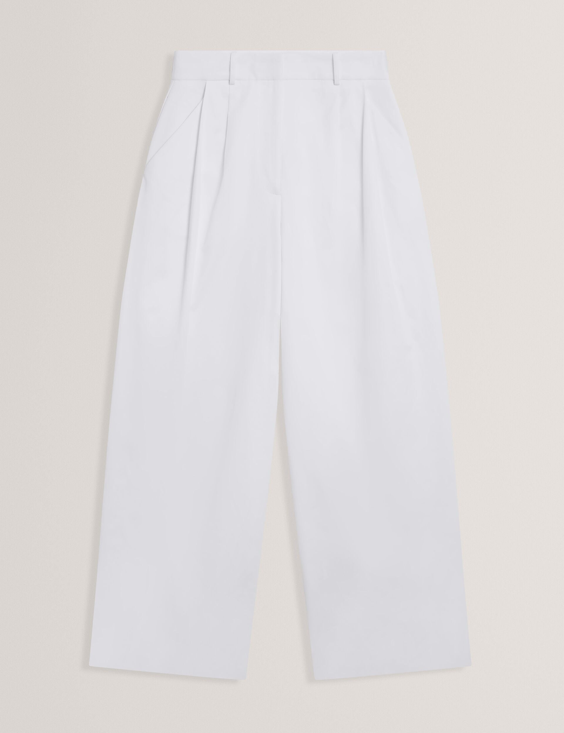 Women ZOZIA - Cotton Pleated Front Wide Leg Trousers - Ted Baker