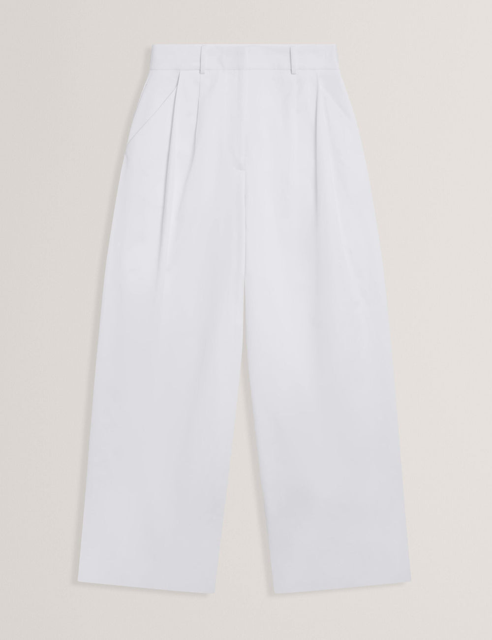 Women ZOZIA - Cotton Pleated Front Wide Leg Trousers - Ted Baker