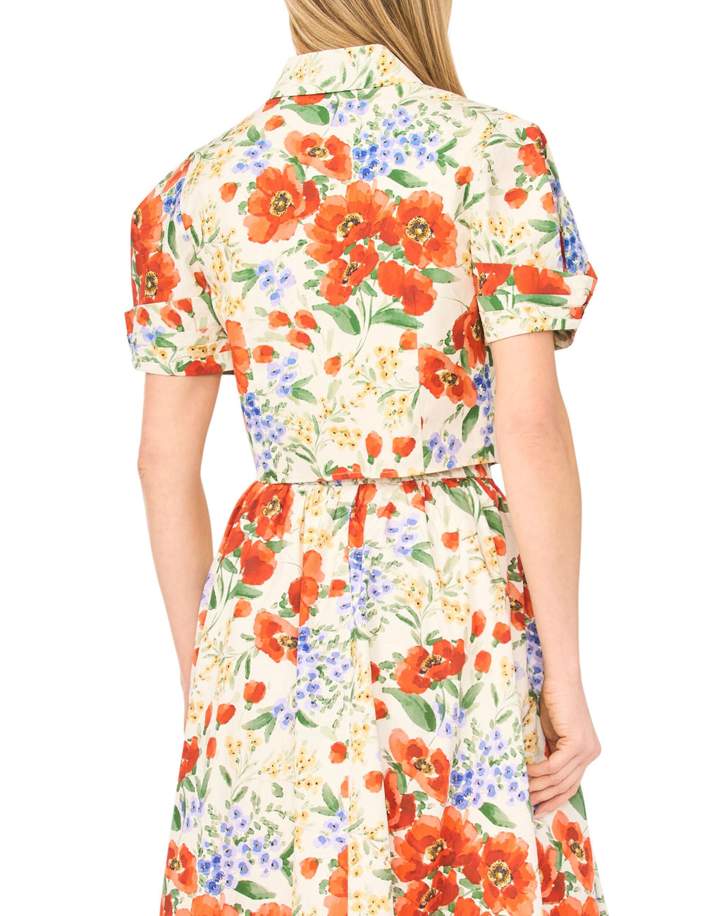 Women ISADORA Floral Twist Sleeve Cropped Shirt - Ted Baker